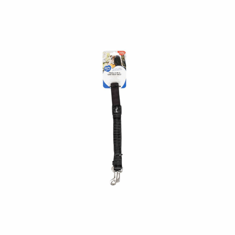 Duvo+ Trail 2-in-1 veiligheidsgordel zwart 85cm