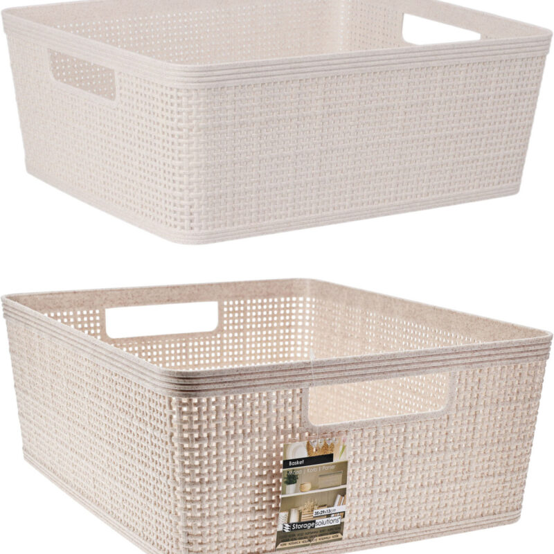 Mand zandkleur 35x29xH13 cm