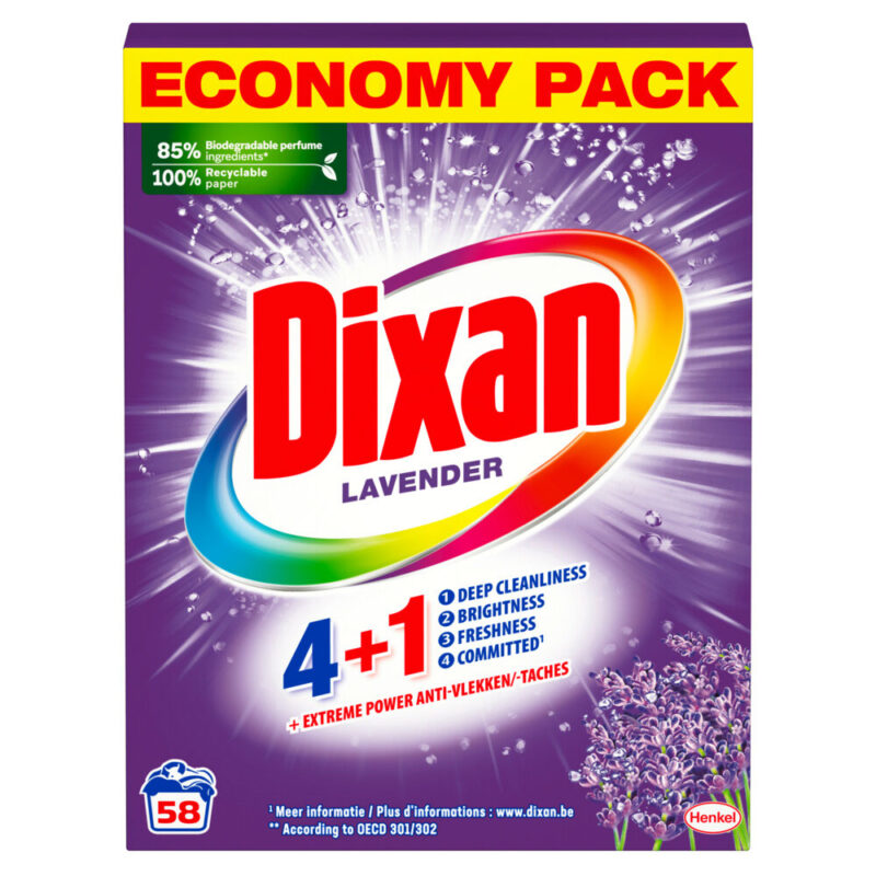 Dixan poeder Lavendel 4+1 promo 58x SC 3.19 kg