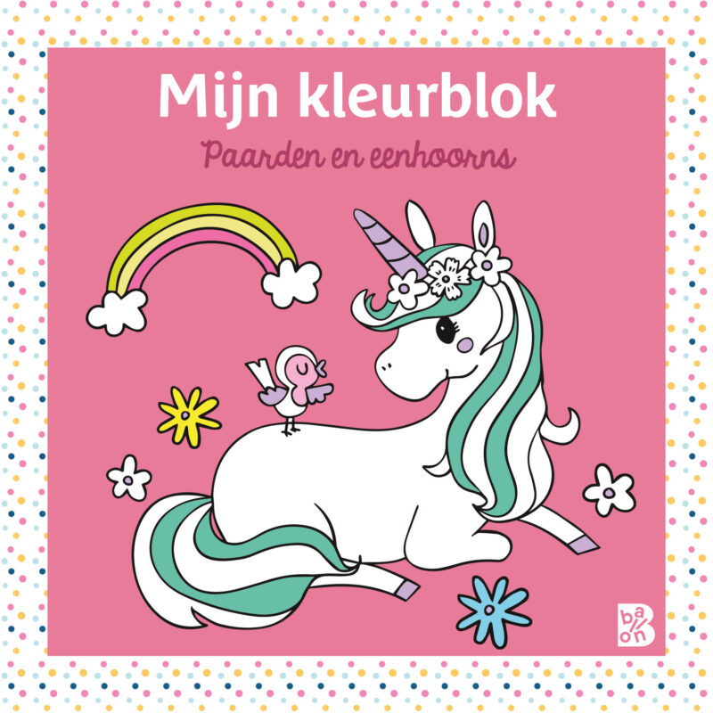 Kleurblok paarden en eenhoorns