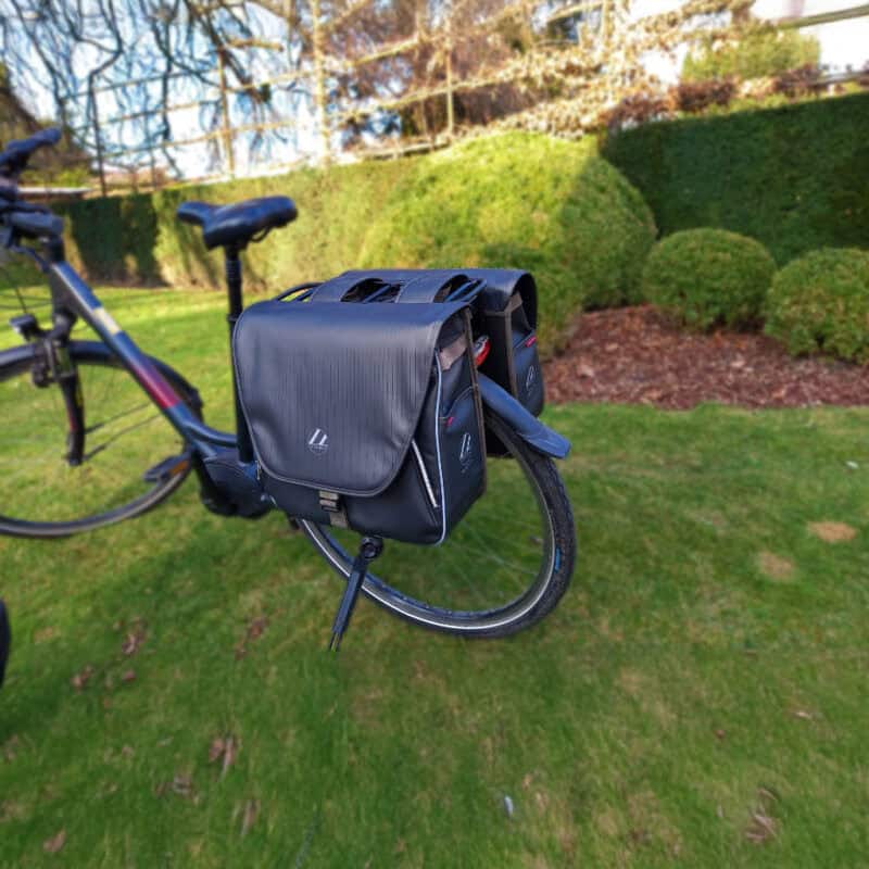 Fietstas dubbel Sphynx plusbrons