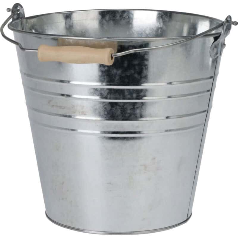 Emmer zink met houten greep 10 L