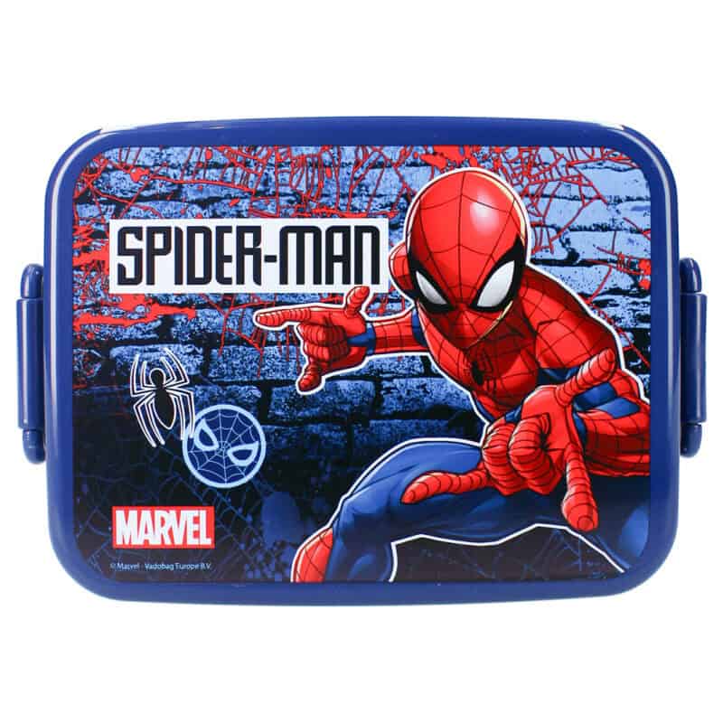 Spiderman Lunchdoos navy Let's eat