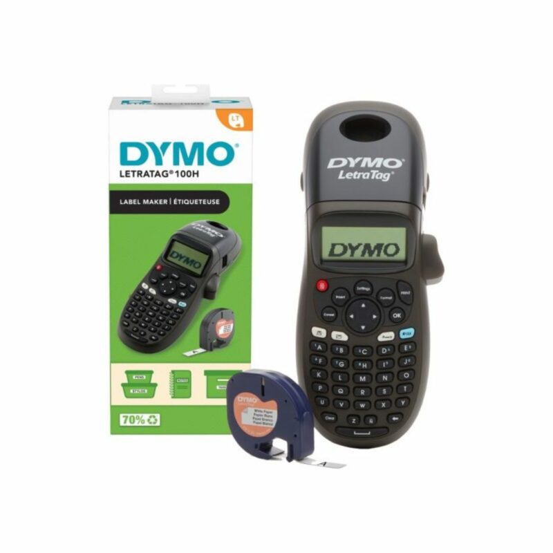 Dymo Letratag LT-100H + tape zwart