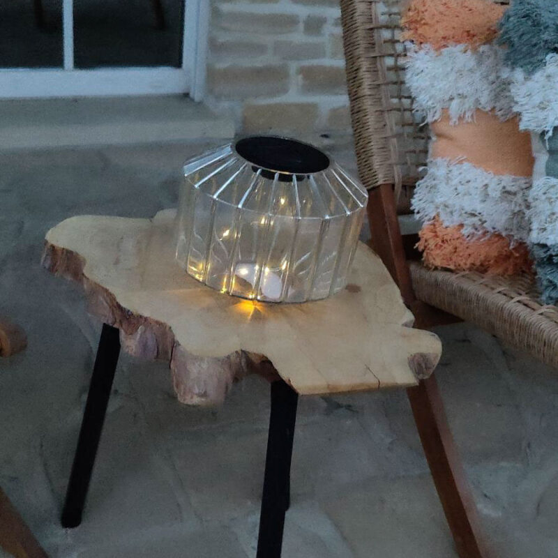 Solar tafellamp met LED 12 cm