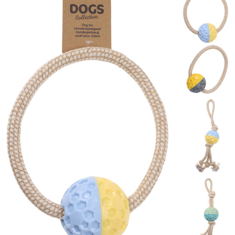 Touw ring met bal 40 cm