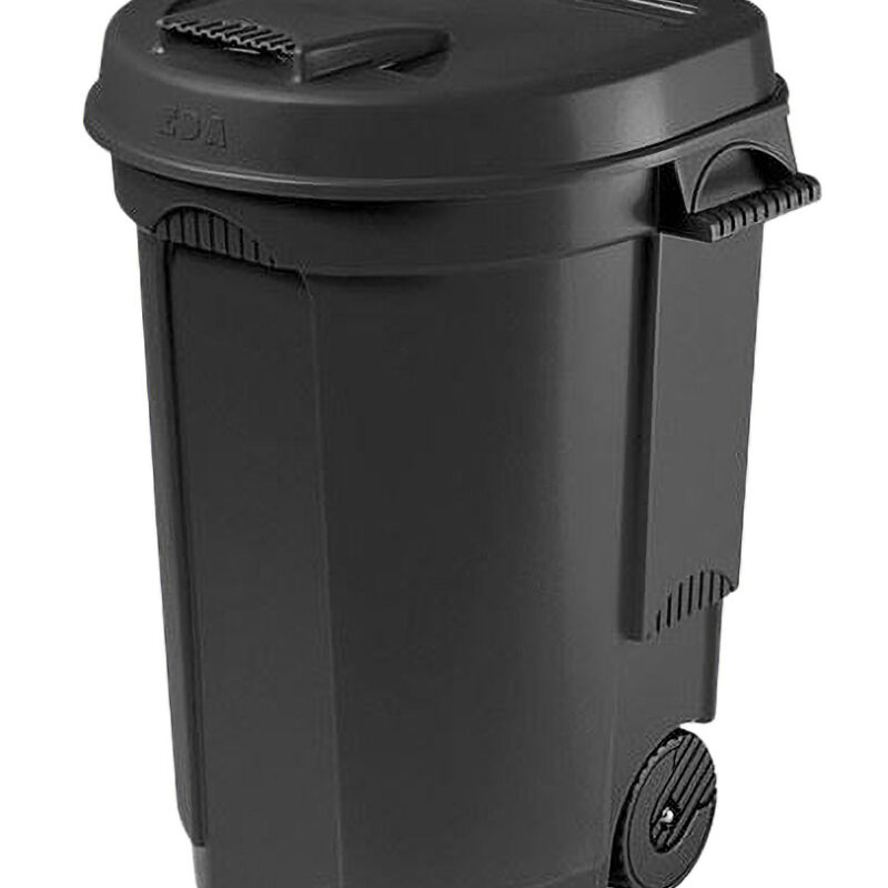 Vuilnisbak 110 L zwart met wielen