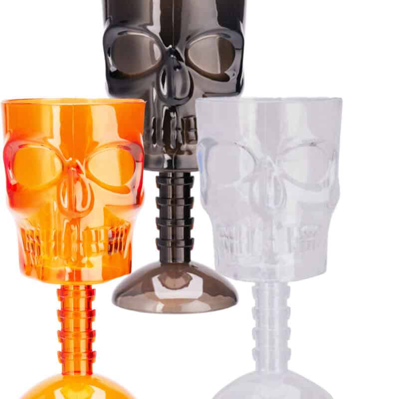 Wijnglas skull 350 ml 3 ass.