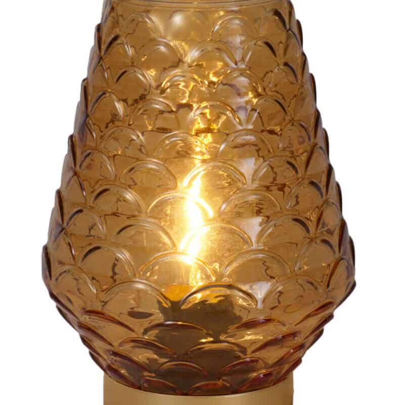 Tafellamp glas LED 3 ass.